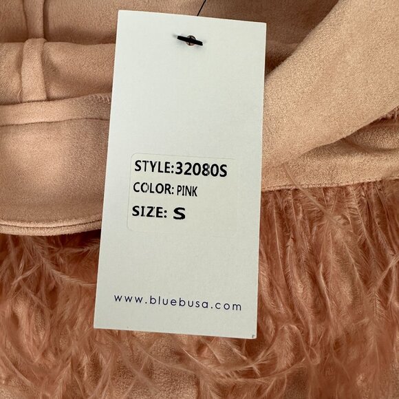 Blue B. Womens Collection Pink Fringed Mini Skirt Size S - Picture 4 of 6